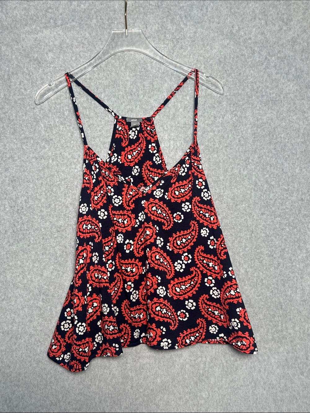 Aerie Women’s Navy Paisley Pattern Flowy Tank Top Sz S/P